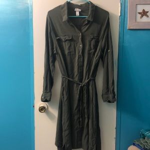 Button-Up Shirt Dress